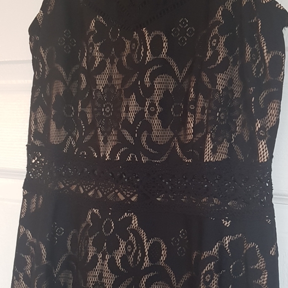 Black Lace A-line Dress - Picture 3 of 8